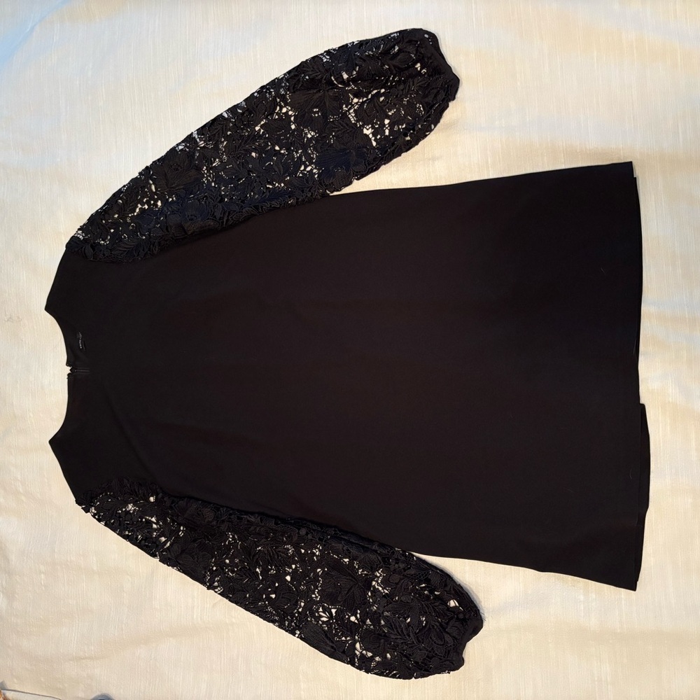 White House Black Market Black Crewneck Dress